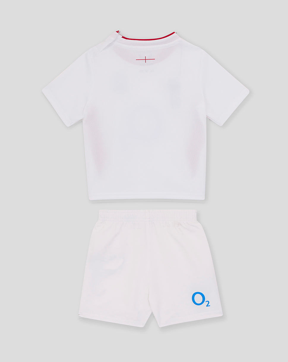 Baby’s England Rugby 25/26 Home Short Sleeve Kit – Brilliant White
