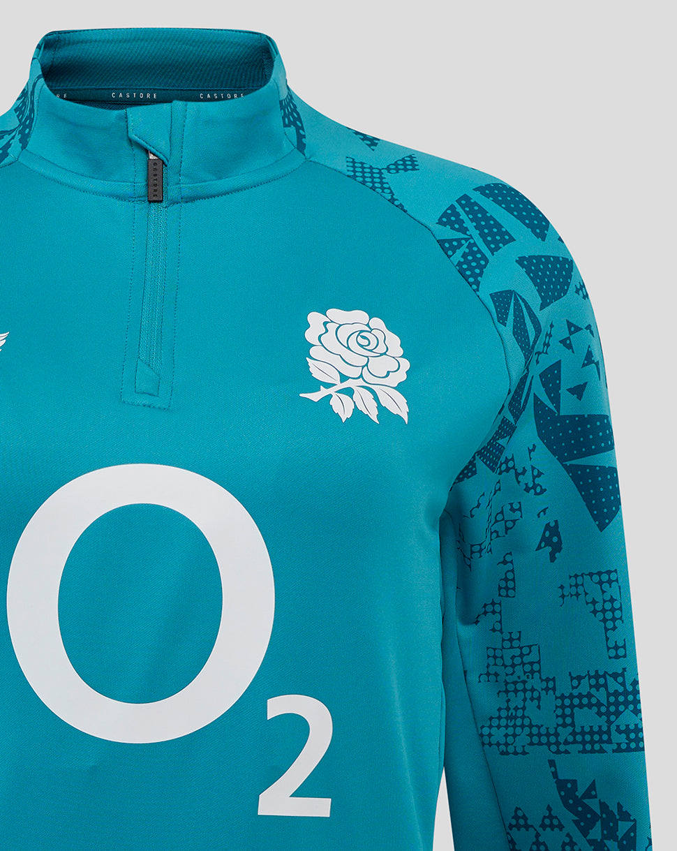 Women’s England Rugby 25/26 Performance Long Sleeve Midlayer Top – Storm Blue