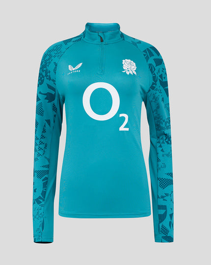 Women’s England Rugby 25/26 Performance Long Sleeve Midlayer Top – Storm Blue