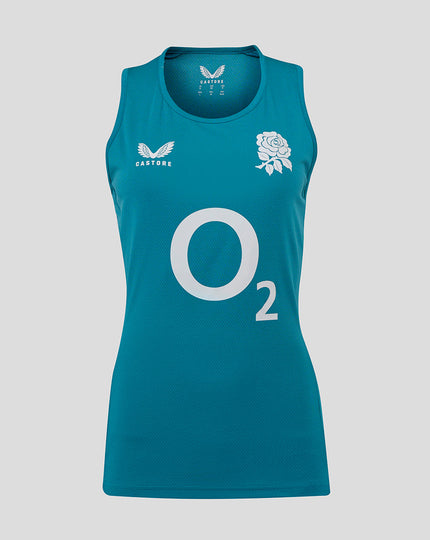 Women’s England Rugby 25/26 Performance Sleeveless Racer Back – Storm Blue