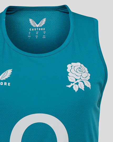 Women’s England Rugby 25/26 Performance Sleeveless Racer Back – Storm Blue