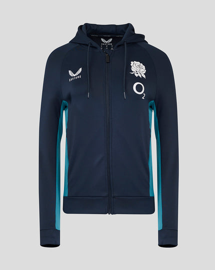 Women’s England Rugby 25/26 Performance Long Sleeve Full Zip Hoodie – Inkwell