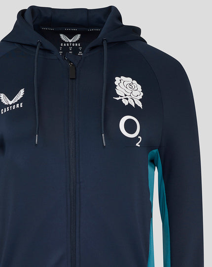 Women’s England Rugby 25/26 Performance Long Sleeve Full Zip Hoodie – Inkwell