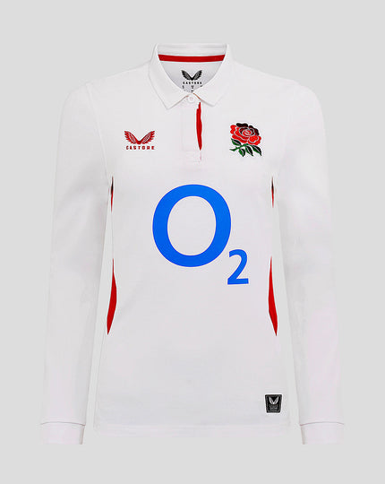 Women’s England Rugby 25/26 Home Classic Long Sleeve Shirt – Brilliant White