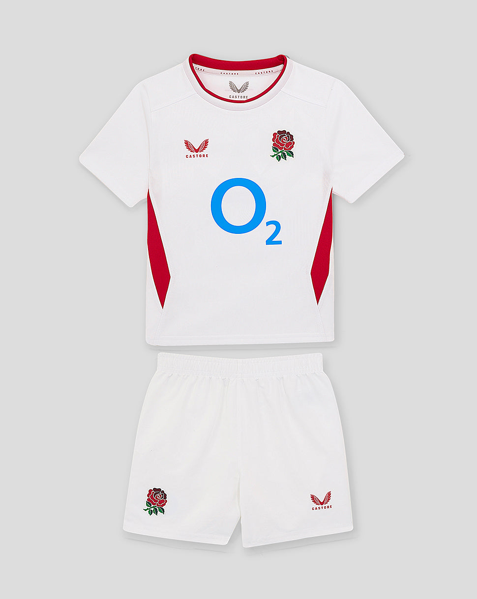 Infant’s England Rugby 25/26 Short Sleeve Home Kit – Brilliant White