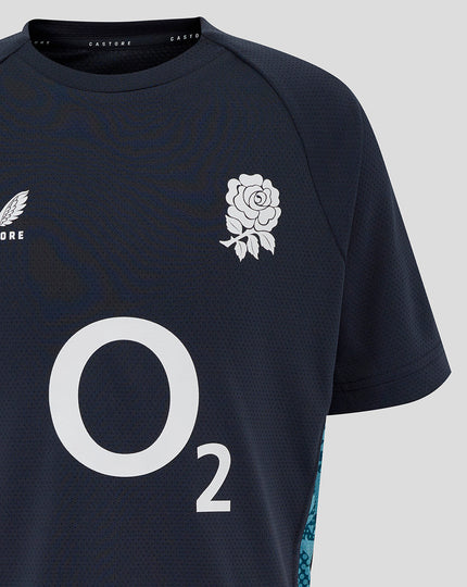 Junior England Rugby 25/26 Performance Short Sleeve T-Shirt - Inkwell