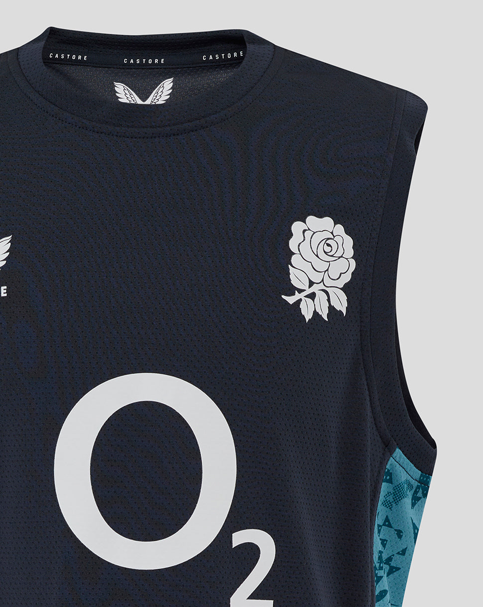 Men’s England Rugby 25/26 Performance Sleeveless T-Shirt – Inkwell