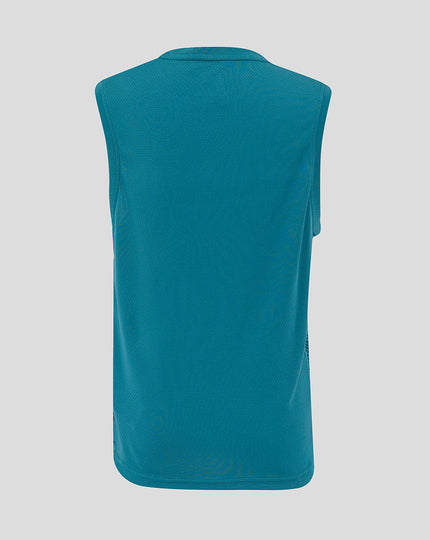 Junior England Rugby 25/26 Performance Sleeveless T-Shirt - Storm Blue