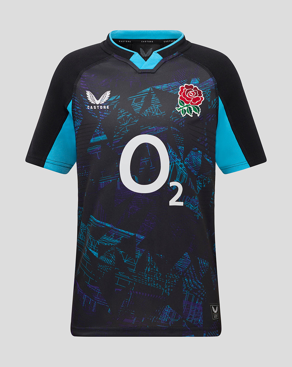 England Rugby 25/26 Alternate Replica Shirt Junior - Caviar/Swim Cap