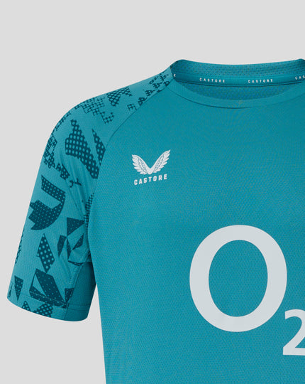 Men’s England Rugby 25/26 Performance Short Sleeve T Shirt – Storm Blue