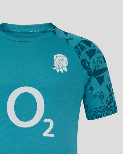 Men’s England Rugby 25/26 Performance Short Sleeve T Shirt – Storm Blue