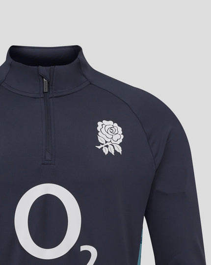 Men’s England Rugby 25/26 Performance Long Sleeve Midlayer Top – Inkwell