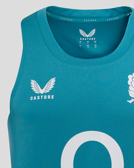 Men’s England Rugby 25/26 Performance Sleeveless Singlet – Storm Blue