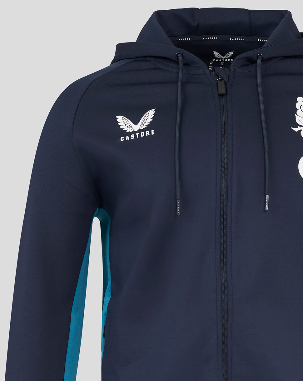 Men’s England Rugby 25/26 Performance Full Zip Long Sleeve Hoodie – Inkwell