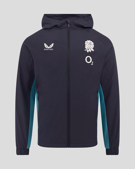 Men’s England Rugby 25/26 Performance Long Sleeve Shower Jacket – Inkwell