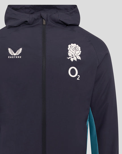 Men’s England Rugby 25/26 Performance Long Sleeve Shower Jacket – Inkwell