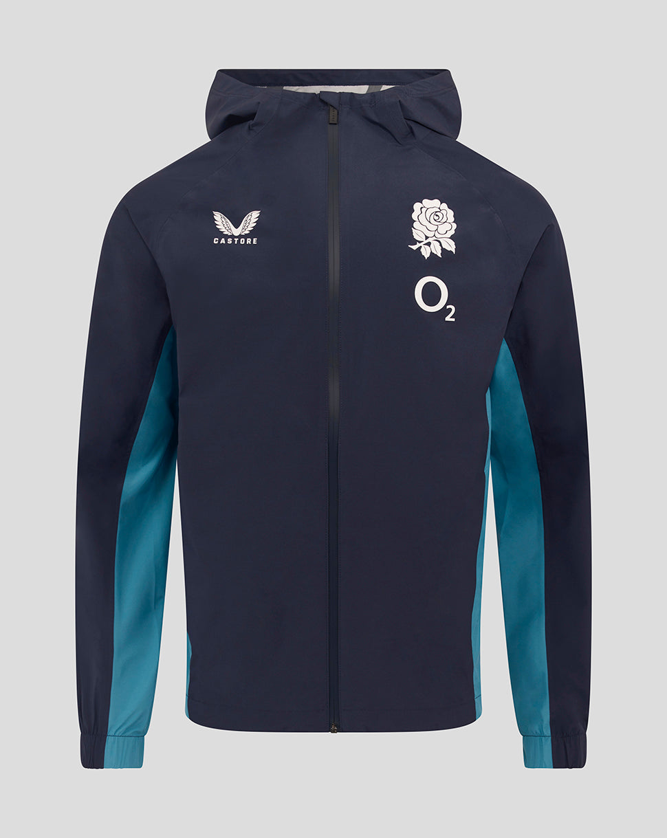Men’s England Rugby 25/26 Performance Long Sleeve Rain Jacket – Inkwell