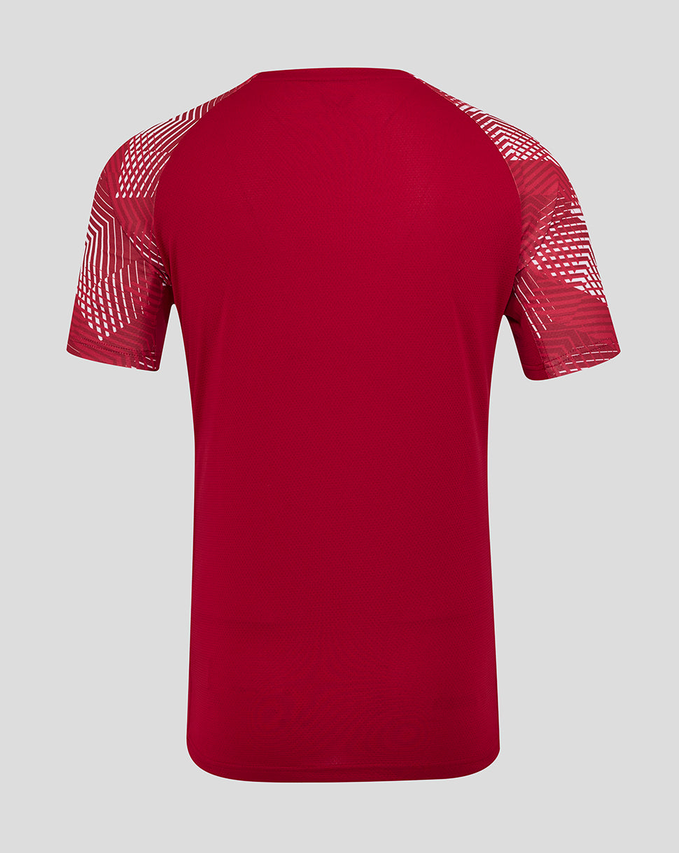 Men’s England Rugby 25/26 Pre Match Short Sleeve T-Shirt – Jester Red