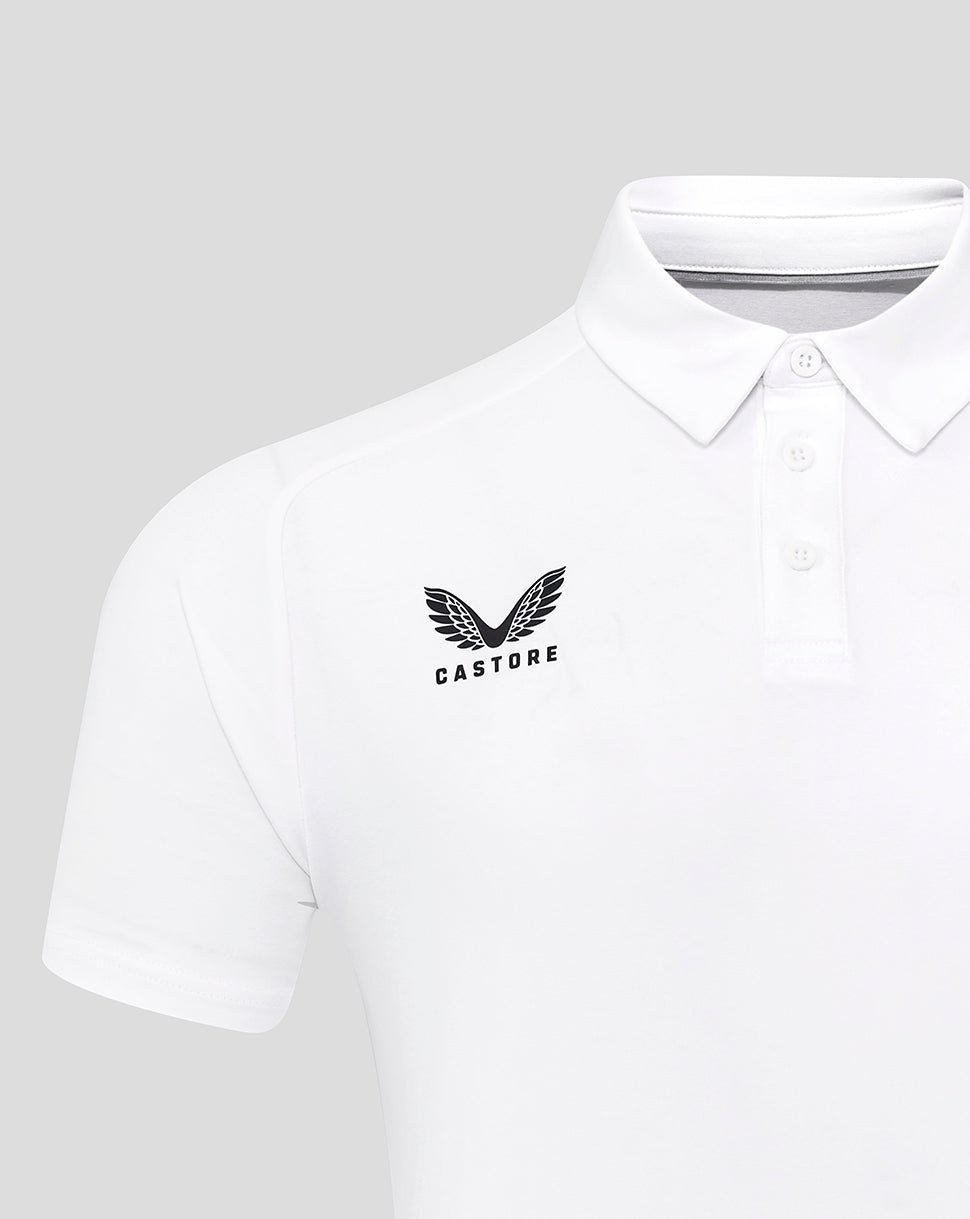 Men's England Rugby 25/26 Travel Short Sleeve Polo - Brilliant White