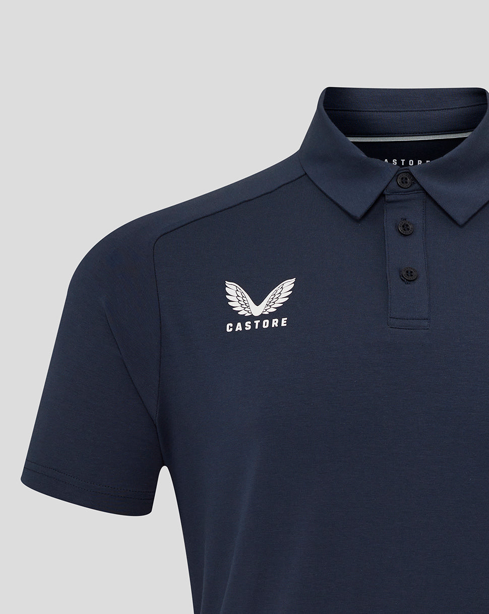 Men's England Rugby 25/26 Travel Short Sleeve Polo - Inkwell
