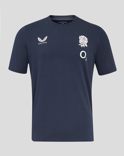 Men's England Rugby 25/26 Travel Short Sleeve Tee - Inkwell