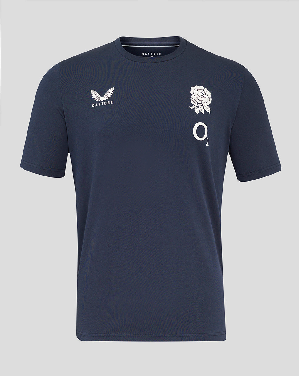 Men's England Rugby 25/26 Travel Short Sleeve Tee - Inkwell