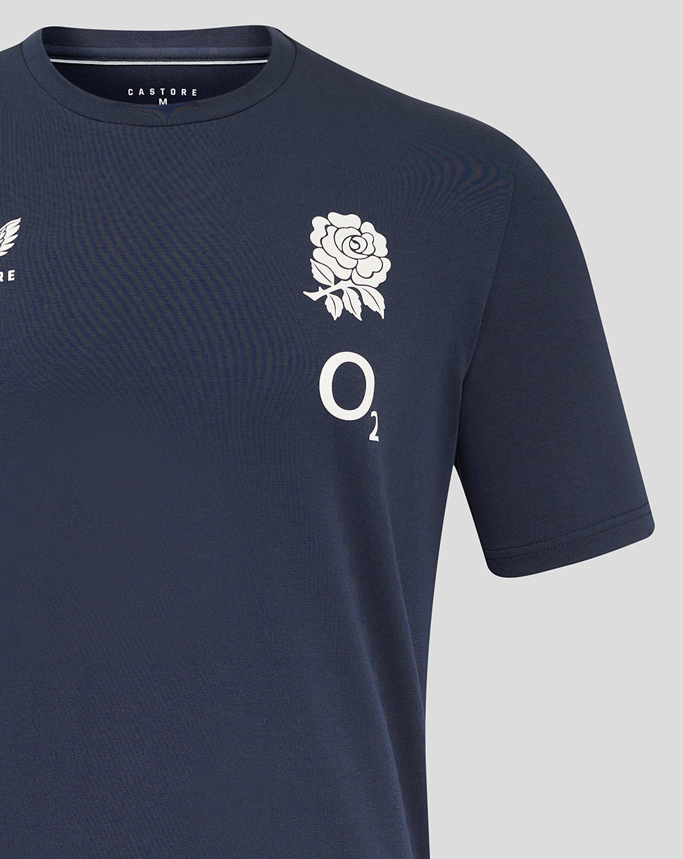 Men's England Rugby 25/26 Travel Short Sleeve Tee - Inkwell
