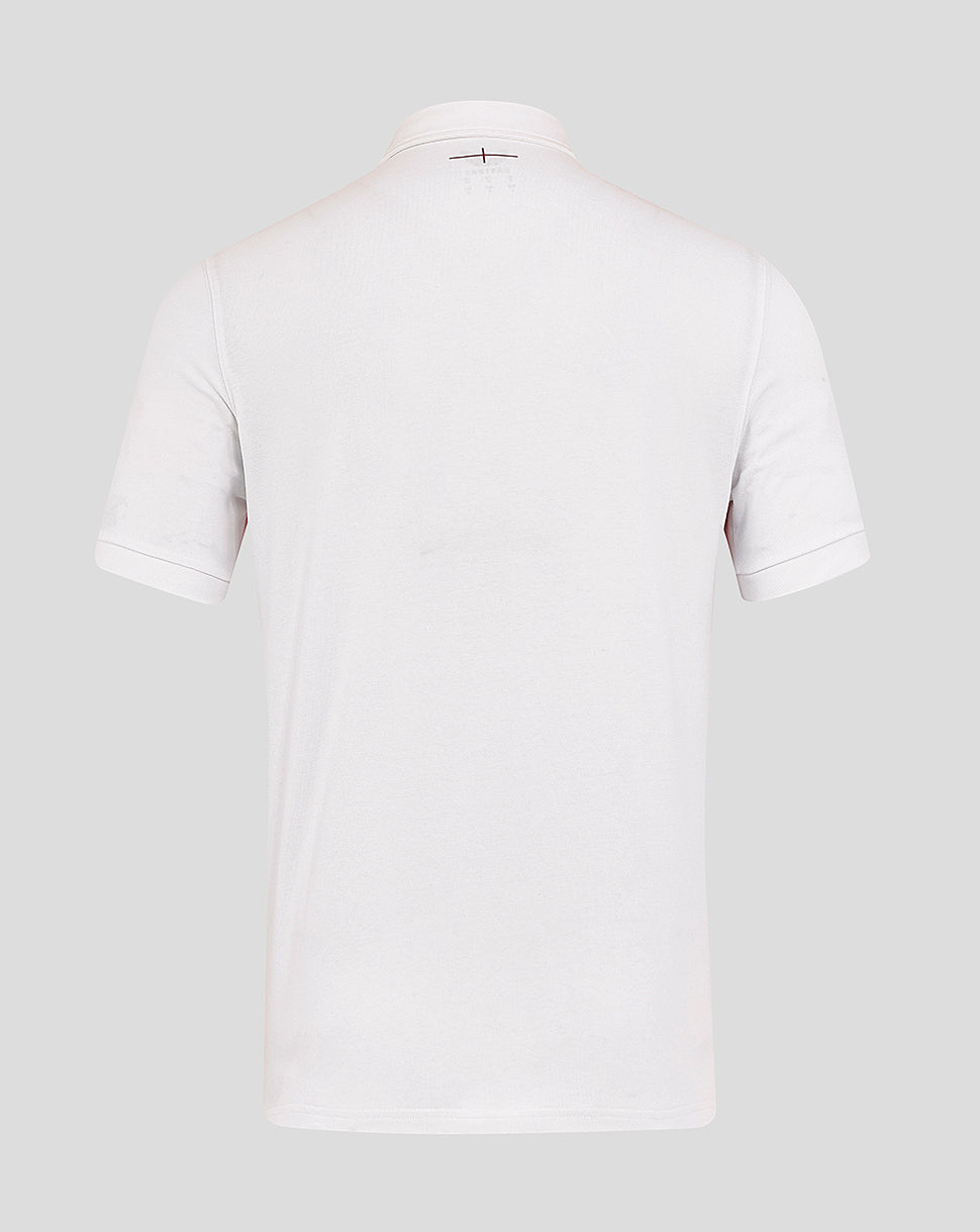 Men’s England Rugby 25/26 Home Classic Short Sleeve Shirt – Brilliant White