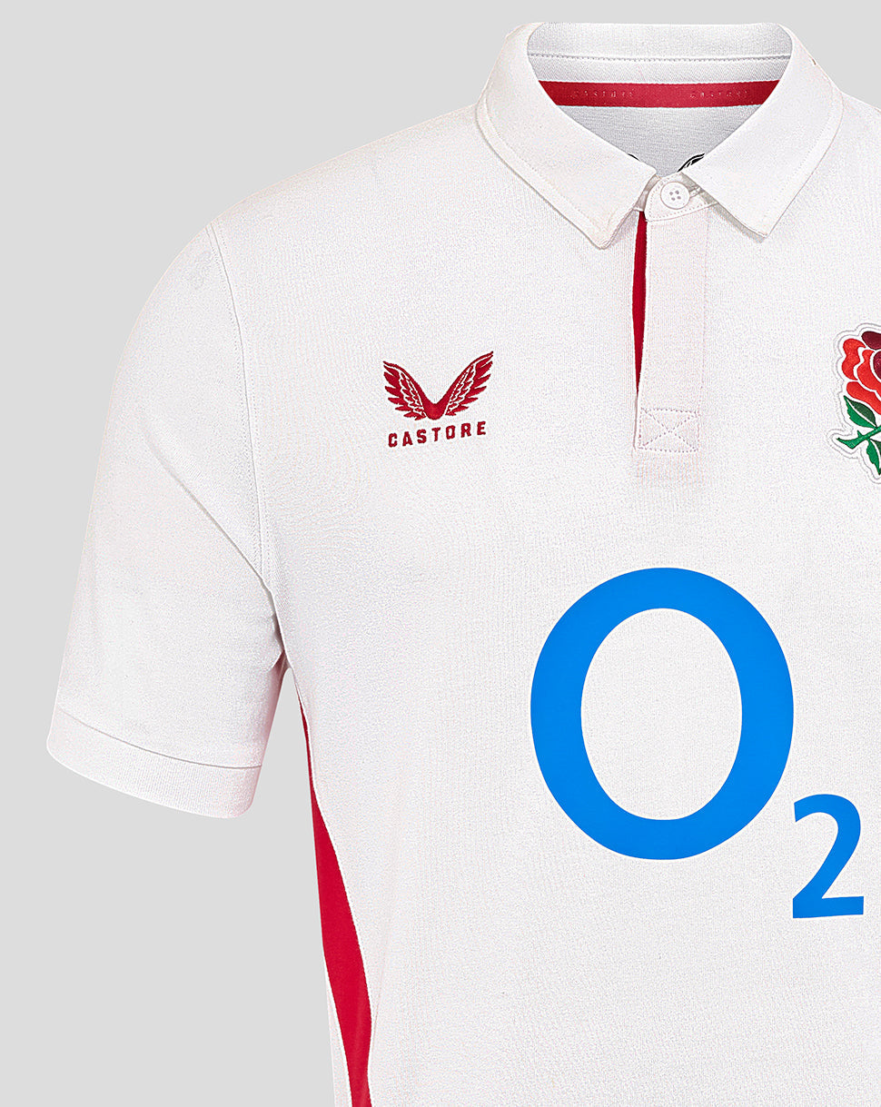 Men’s England Rugby 25/26 Home Classic Short Sleeve Shirt – Brilliant White