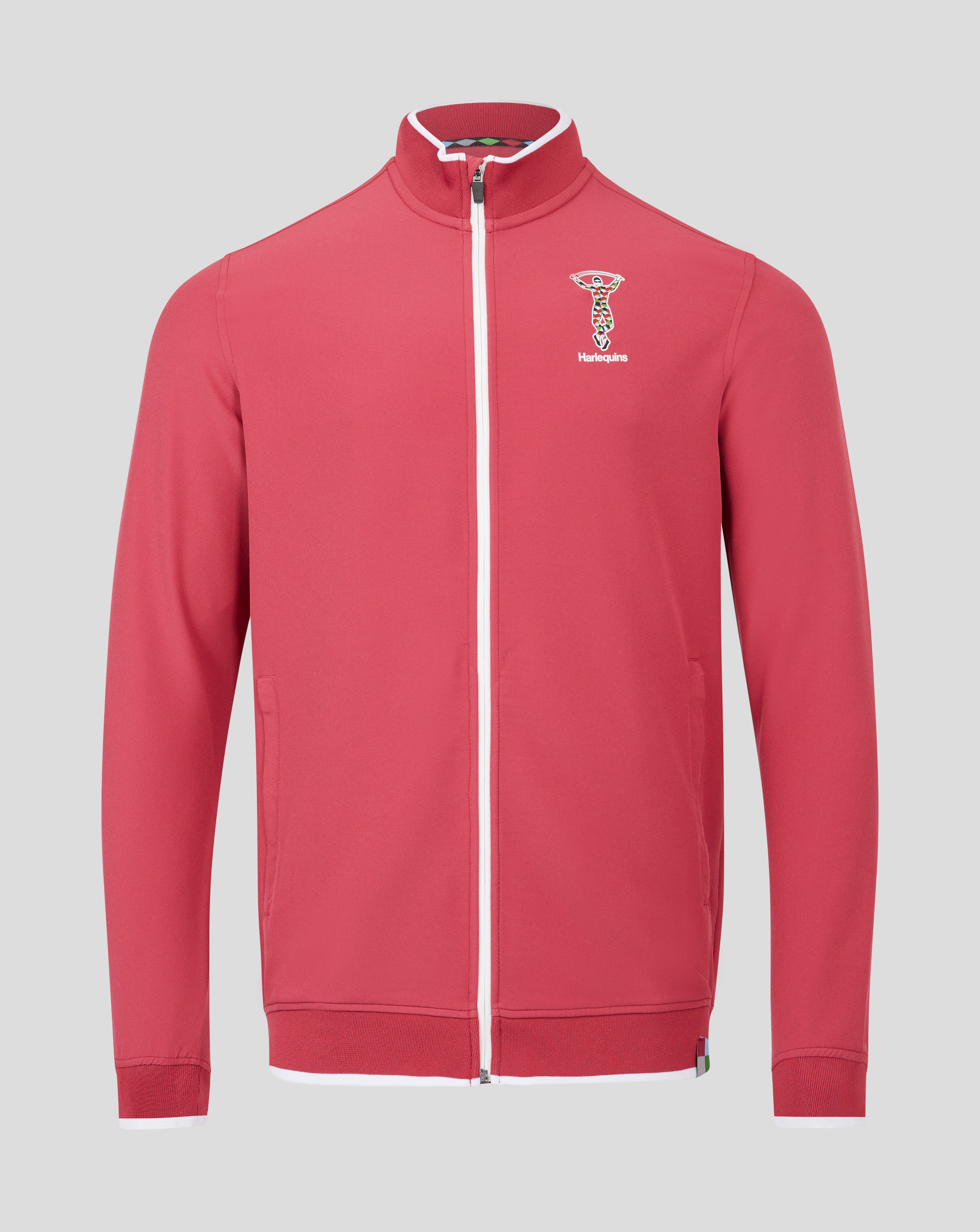 HARLEQUINS HERITAGE TRACK JACKET - EARTH RED