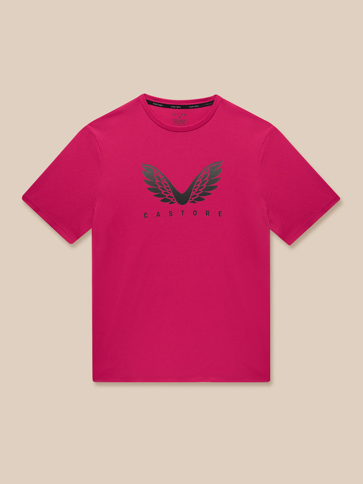 Pink Adapt Training T-Shirt with black Castore wings logo on the chest