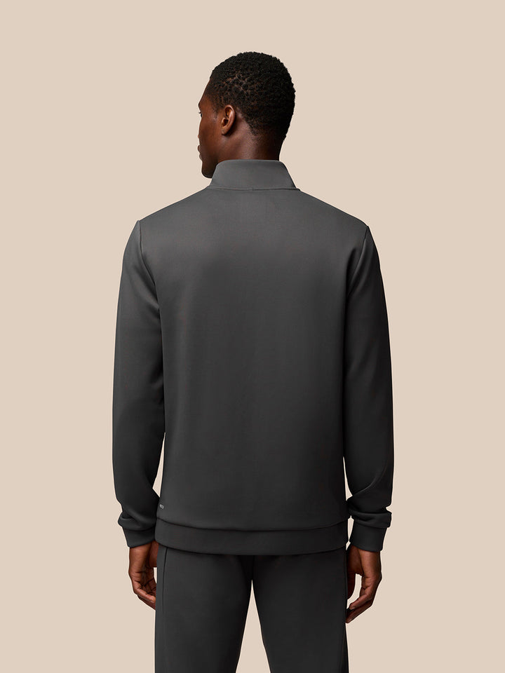 Back view of the charcoal Flex Sweatshirt showing the clean back and collar details.