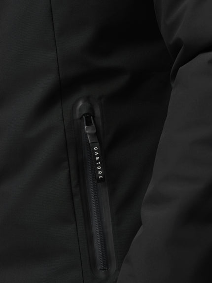 Longline Wadded Jacket - Black