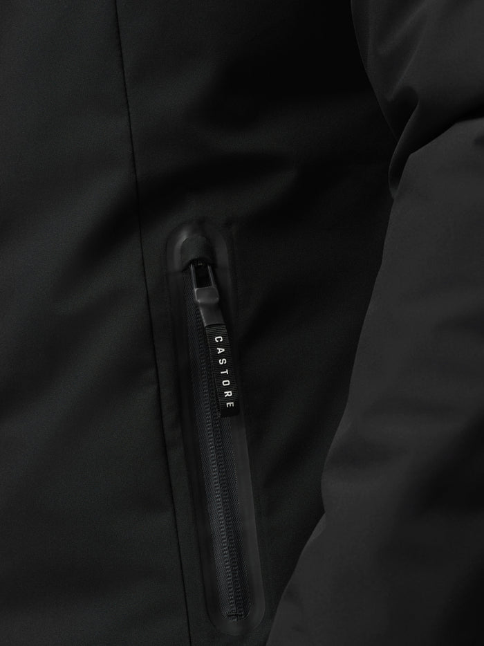 Longline Wadded Jacket - Black