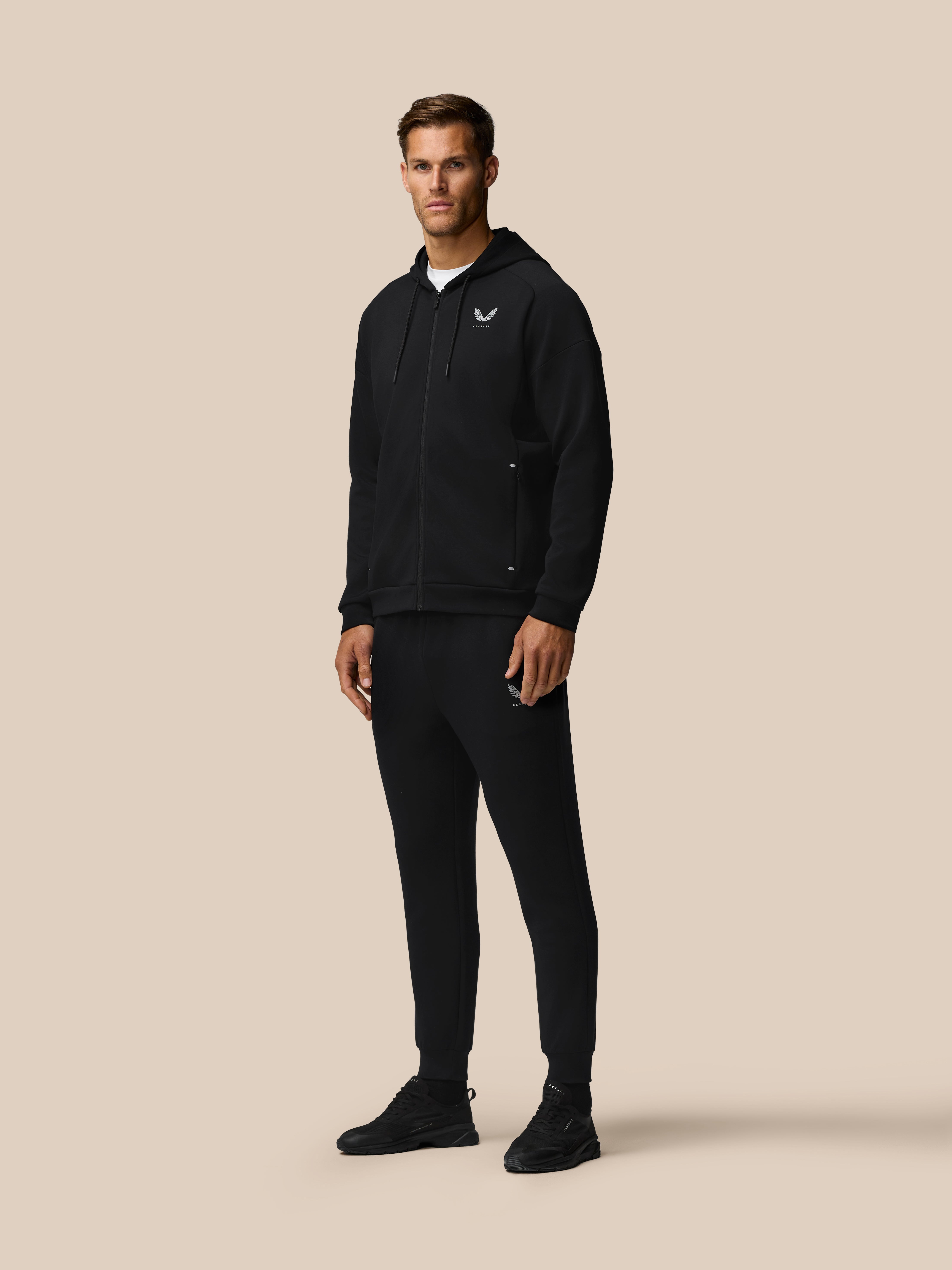 Travel Lifestyle Zip Hoodie - Black