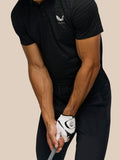 Golf Pinnacle Pique Stripe Polo - Black/Alloy