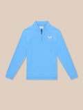 Golf Club Classic 1/4 Zip Top - Cool Blue/White