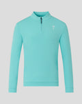 Harlequins Golf 1/4 Zip - LIGHT AQUA