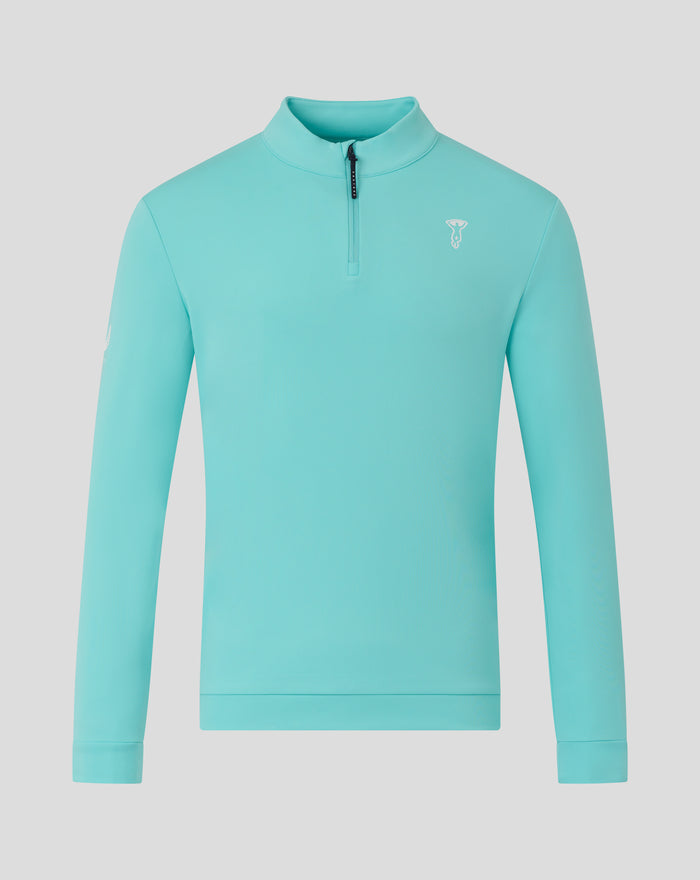 Harlequins Golf 1/4 Zip - LIGHT AQUA