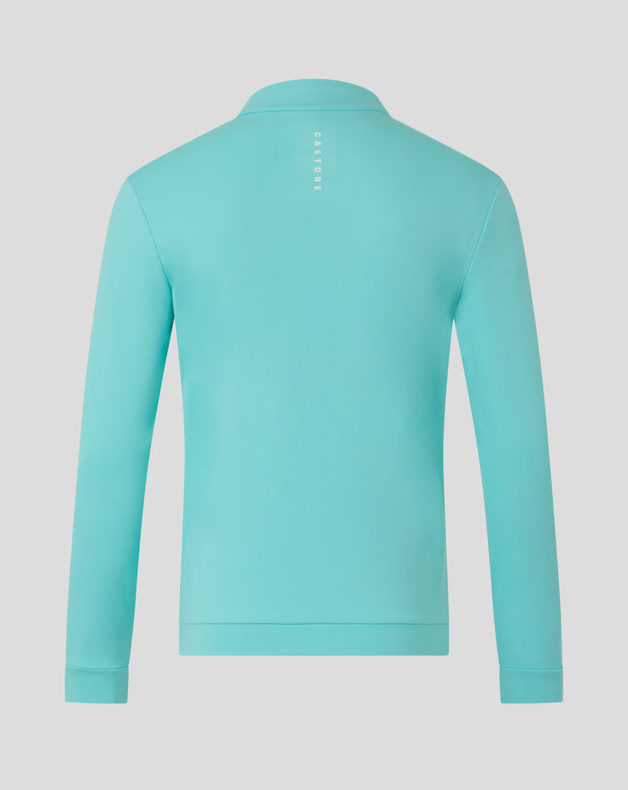 Harlequins Golf 1/4 Zip - LIGHT AQUA