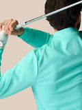 Golf Club Classic Quarter Zip Top - Light Aqua