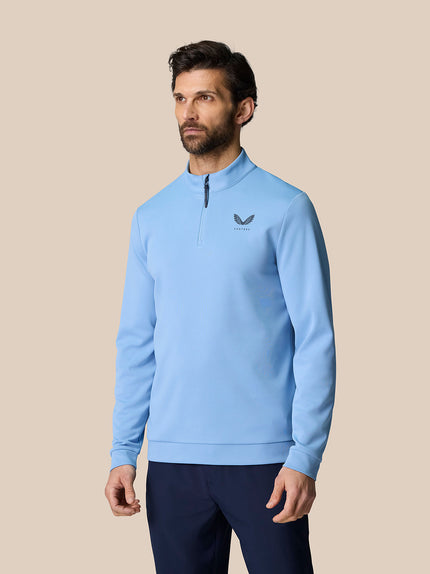 Golf Club Classic 1/4 Zip Top  - Sky Blue