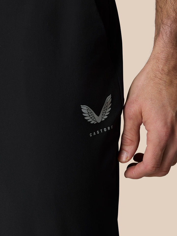 ProTek logo on black Golf Pinnacle trousers fabric near a side pocket.