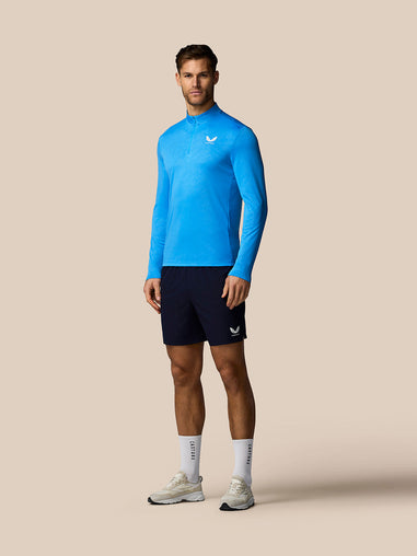 Men’s Adapt All-Over Print Quarter Zip Long Sleeve Top - Blue