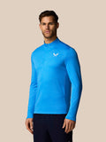 Men’s Adapt All-Over Print Quarter Zip Long Sleeve Top - Blue