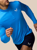 Men’s Adapt All-Over Print Quarter Zip Long Sleeve Top - Blue