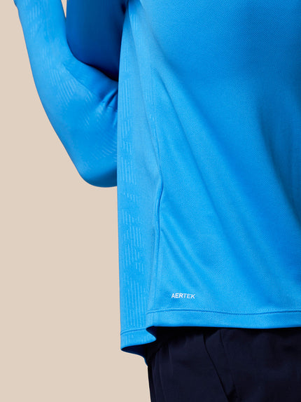 Men’s Adapt All-Over Print Quarter Zip Long Sleeve Top - Blue