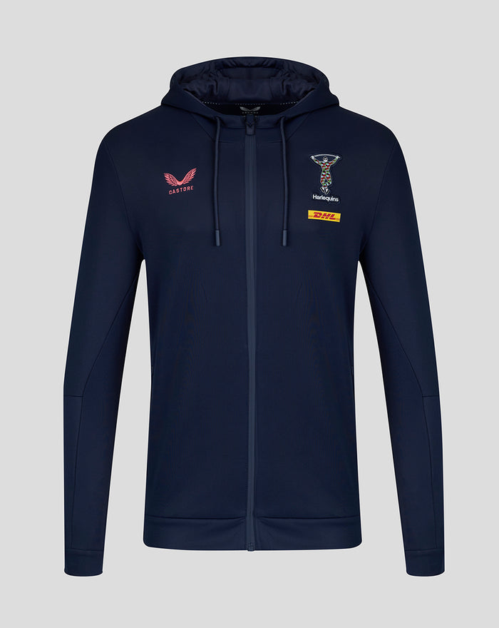 HARLEQUINS MENS 2026/27 TRAVEL FULL ZIP HOODIE