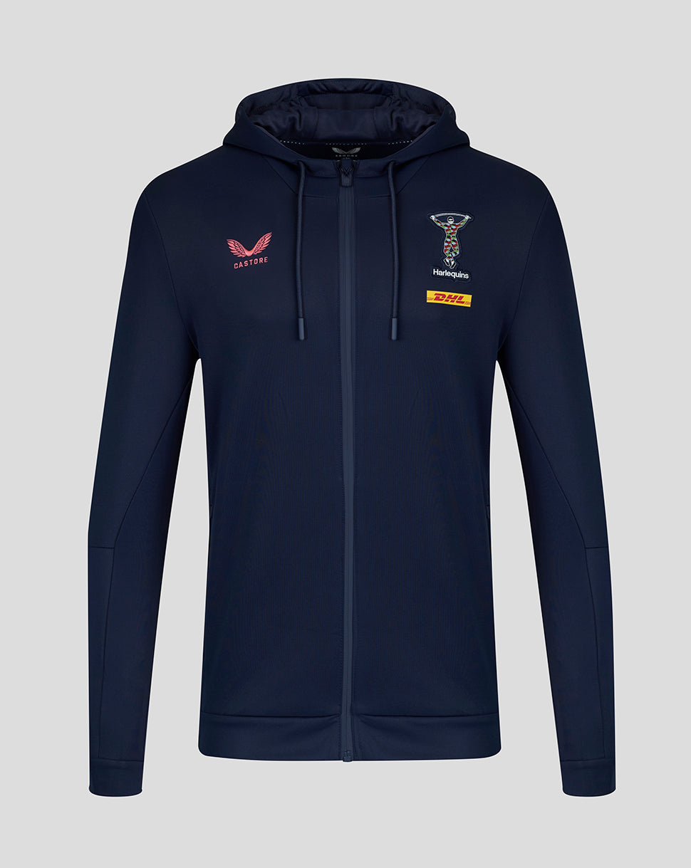 HARLEQUINS MENS 2026/27 TRAVEL FULL ZIP HOODIE