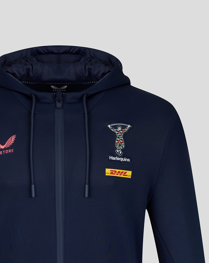 HARLEQUINS MENS 2026/27 TRAVEL FULL ZIP HOODIE